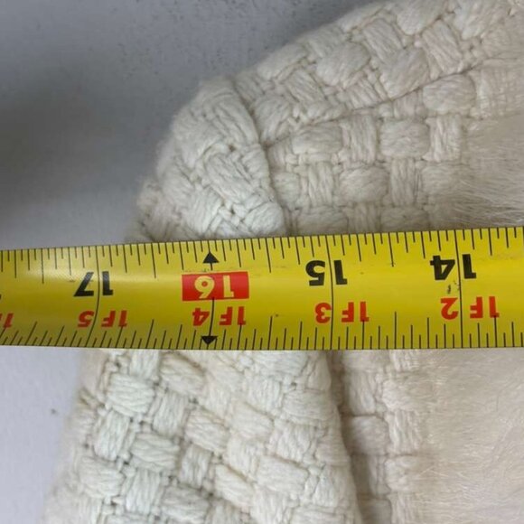 Y2K Moda Women Wool Coat with Faux Fur Collar Cream Size 10 - Picture 5 of 14